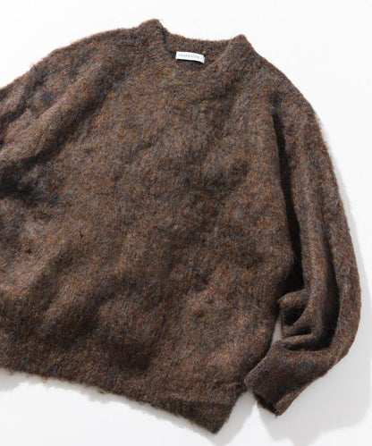 長毛針織圓領套頭衫