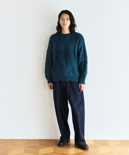 長毛針織圓領套頭衫