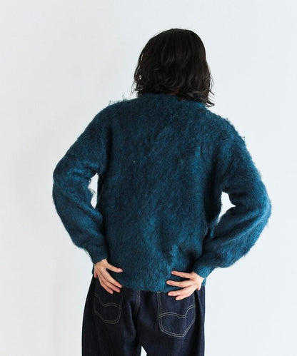 長毛針織圓領套頭衫