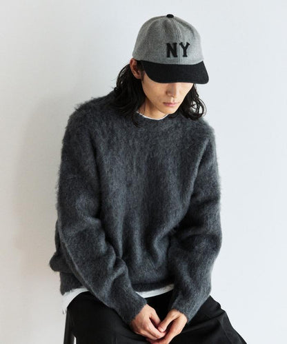 長毛針織圓領套頭衫