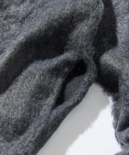 長絨毛針織POLO領毛衣