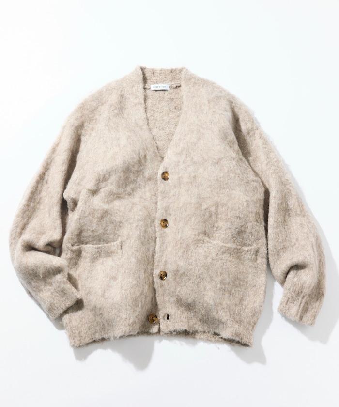 長毛針織休閒開衫