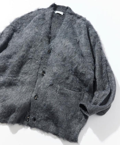 長毛針織休閒開衫