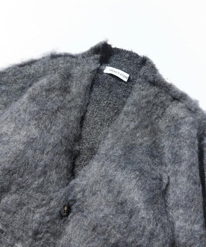 長毛針織休閒開衫