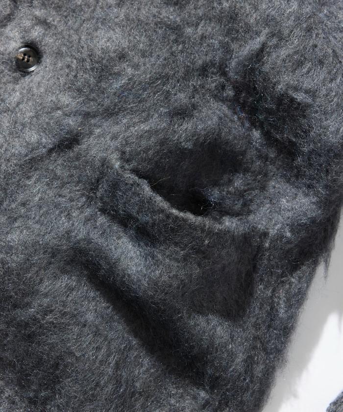 長毛針織休閒開衫