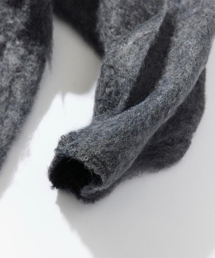 長毛針織休閒開衫