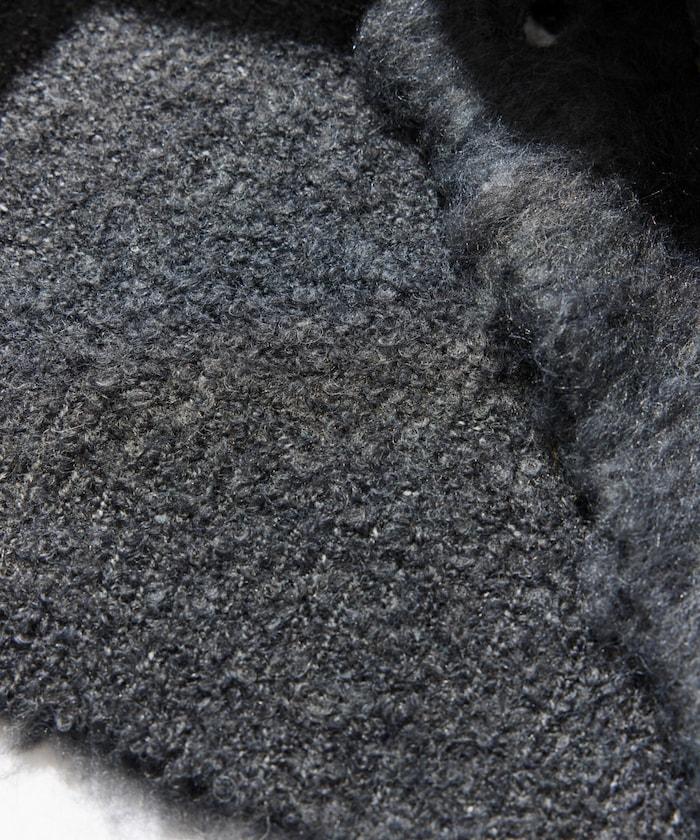 長毛針織休閒開衫