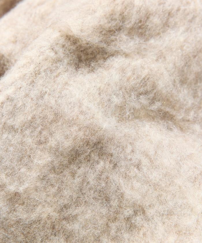 長毛針織休閒開衫