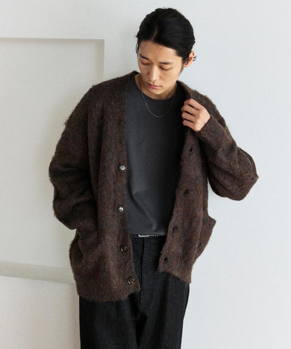 長毛針織休閒開衫