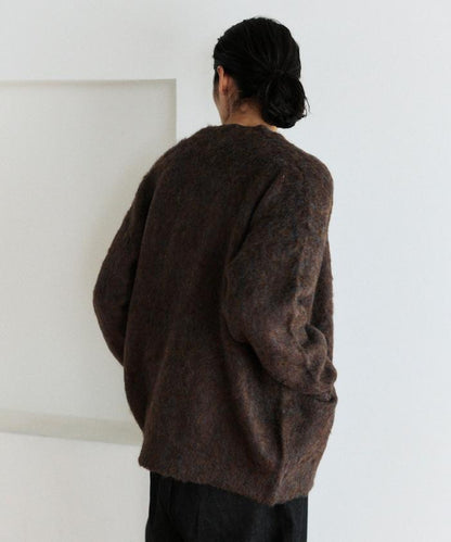 長毛針織休閒開衫