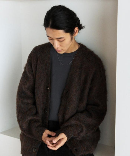 長毛針織休閒開衫