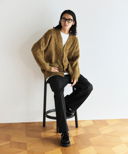 長毛針織休閒開衫