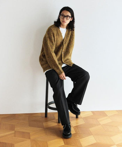 長毛針織休閒開衫