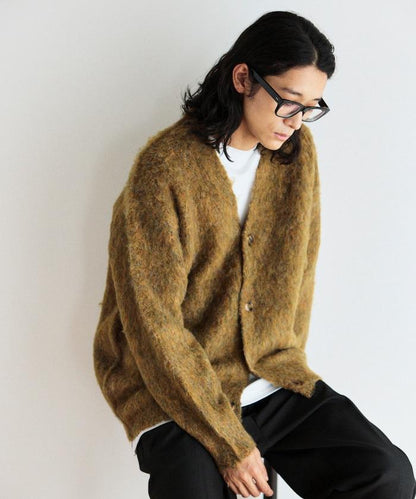 長毛針織休閒開衫