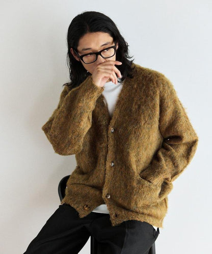 長毛針織休閒開衫