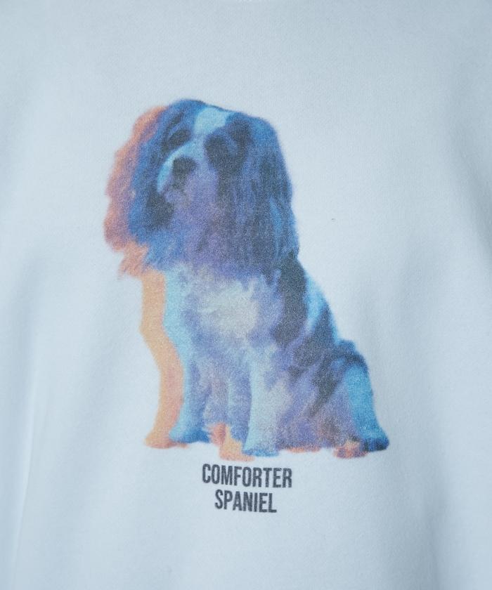 狗狗照片印花加絨衛衣套頭衫