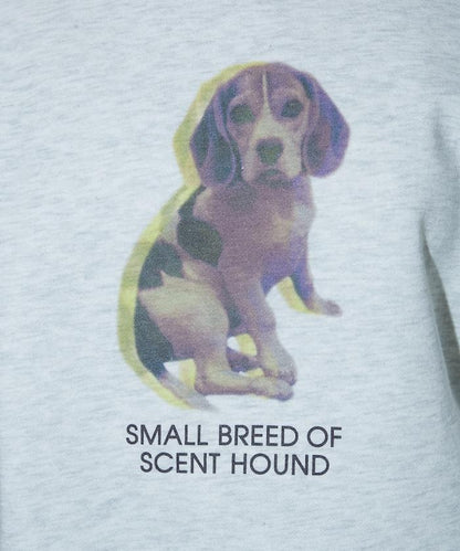 狗狗照片印花加絨衛衣套頭衫