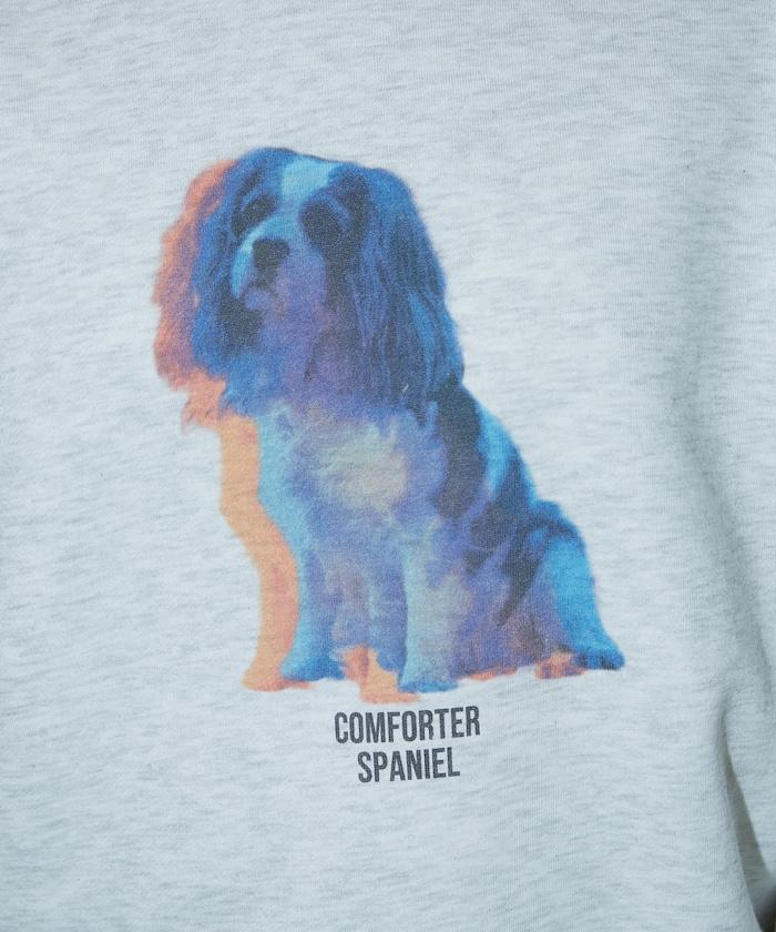 狗狗照片印花加絨衛衣套頭衫