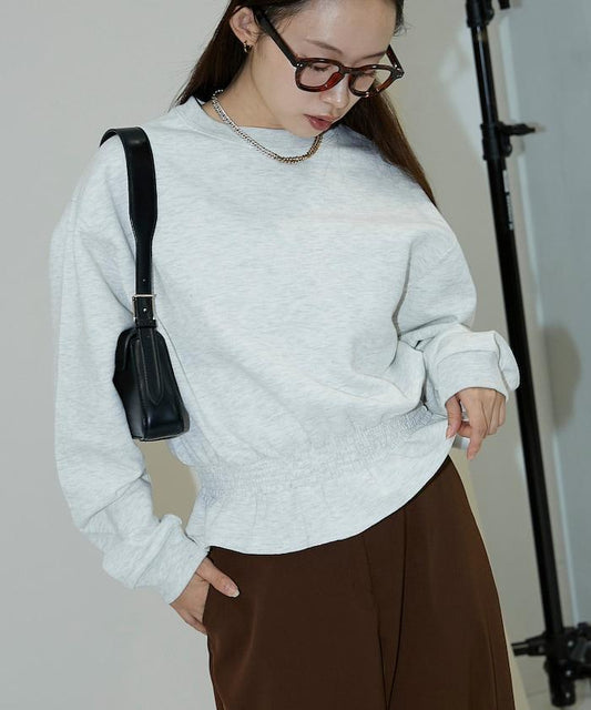 腰部抽繩衛衣套頭衫