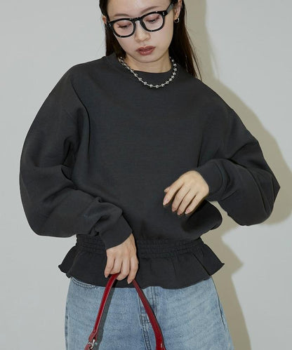 腰部抽繩衛衣套頭衫