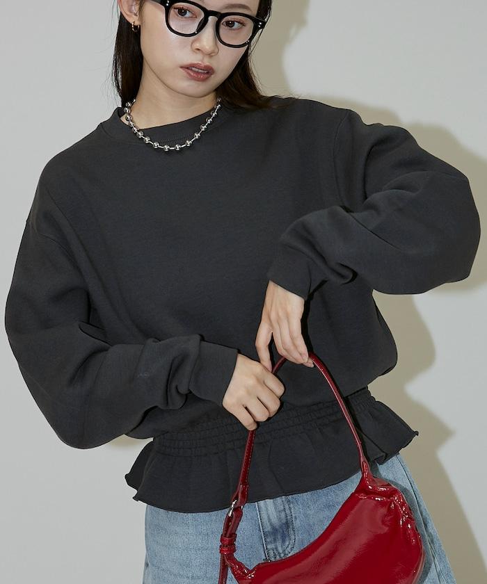 腰部抽繩衛衣套頭衫