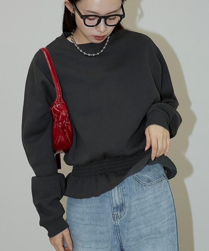 腰部抽繩衛衣套頭衫