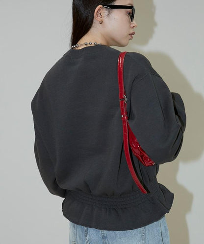 腰部抽繩衛衣套頭衫