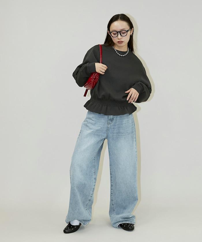 腰部抽繩衛衣套頭衫