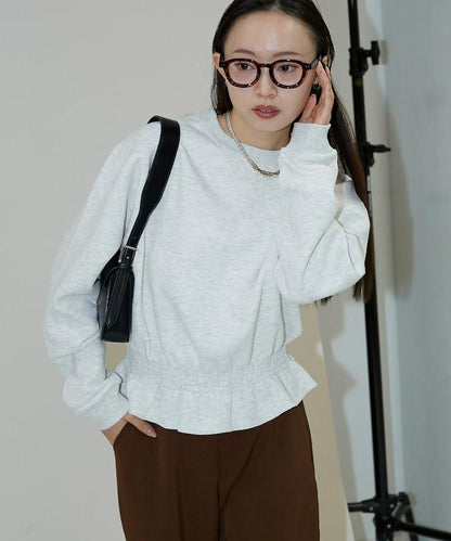 腰部抽繩衛衣套頭衫