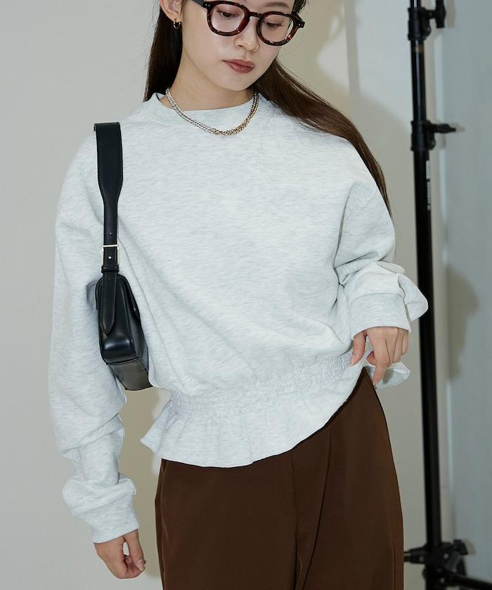 腰部抽繩衛衣套頭衫