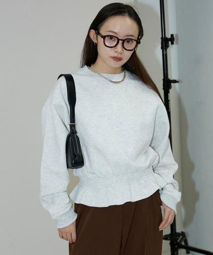 腰部抽繩衛衣套頭衫