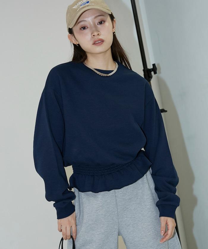 腰部抽繩衛衣套頭衫