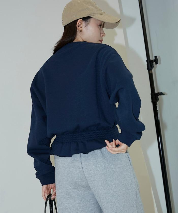 腰部抽繩衛衣套頭衫