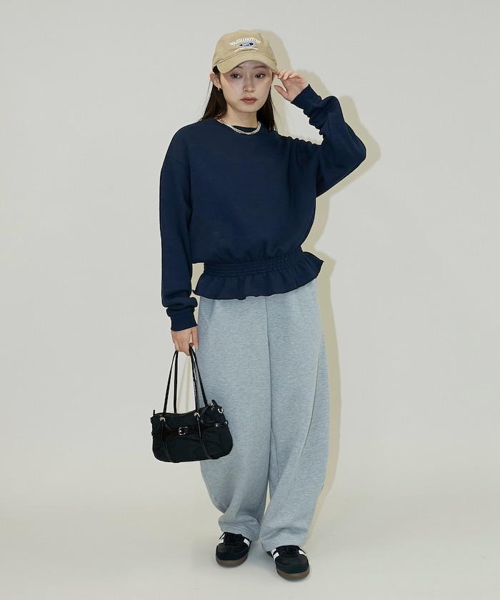 腰部抽繩衛衣套頭衫