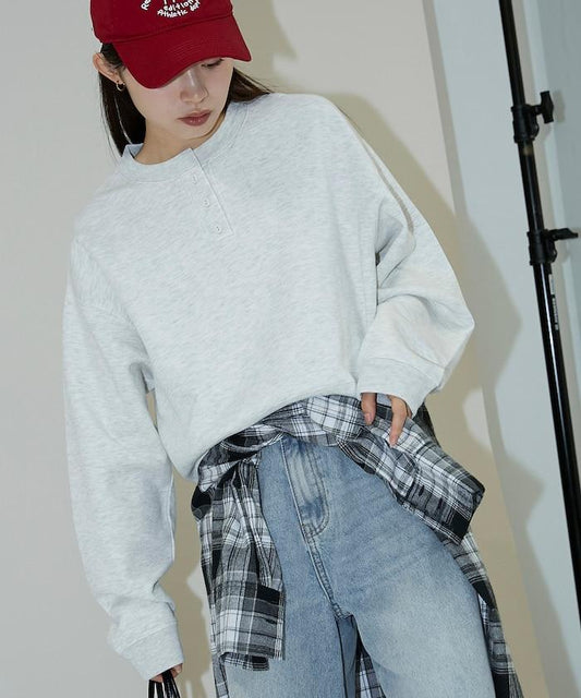 亨利領衛衣套頭衫