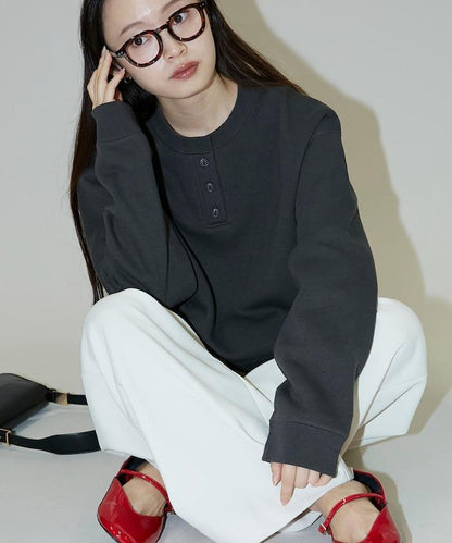 亨利領衛衣套頭衫