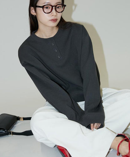 亨利領衛衣套頭衫