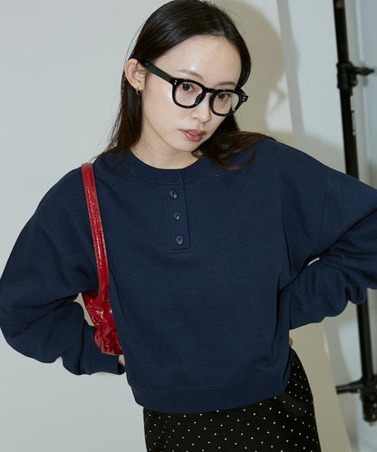 亨利領衛衣套頭衫