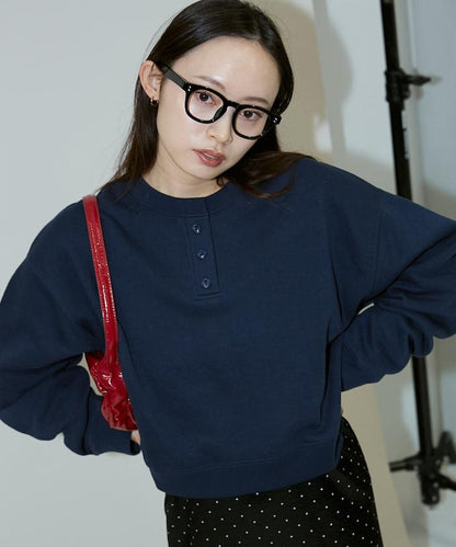 亨利領衛衣套頭衫