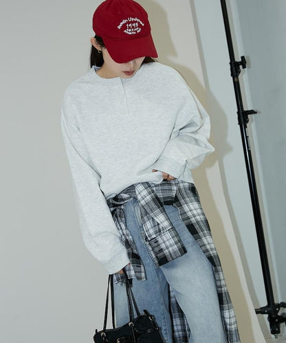 亨利領衛衣套頭衫