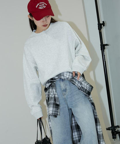 亨利領衛衣套頭衫