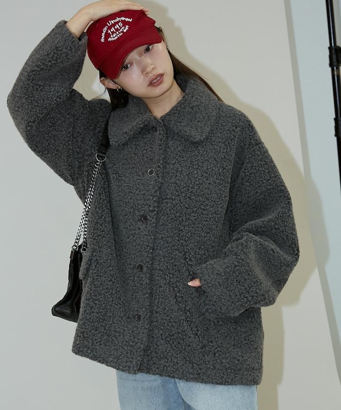 羊羔絨中長款外套