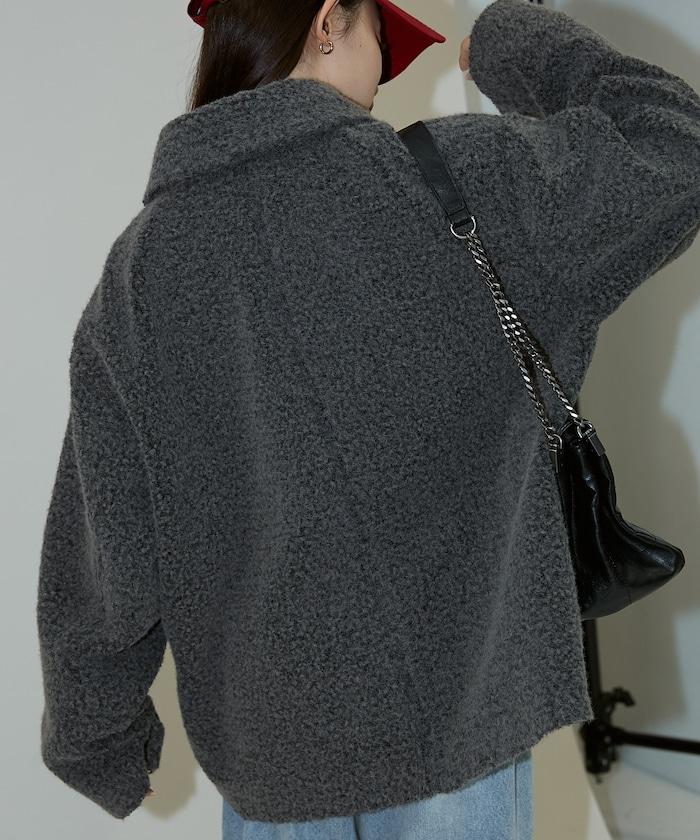 羊羔絨中長款外套