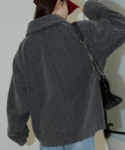 羊羔絨中長款外套