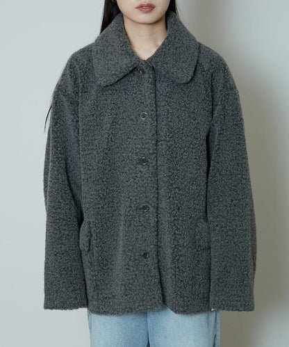 羊羔絨中長款外套