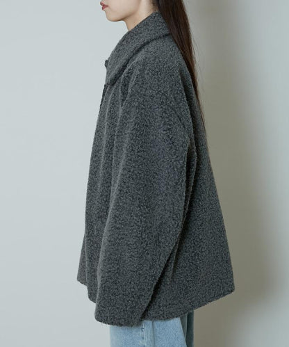 羊羔絨中長款外套