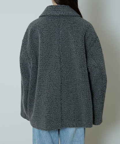 羊羔絨中長款外套