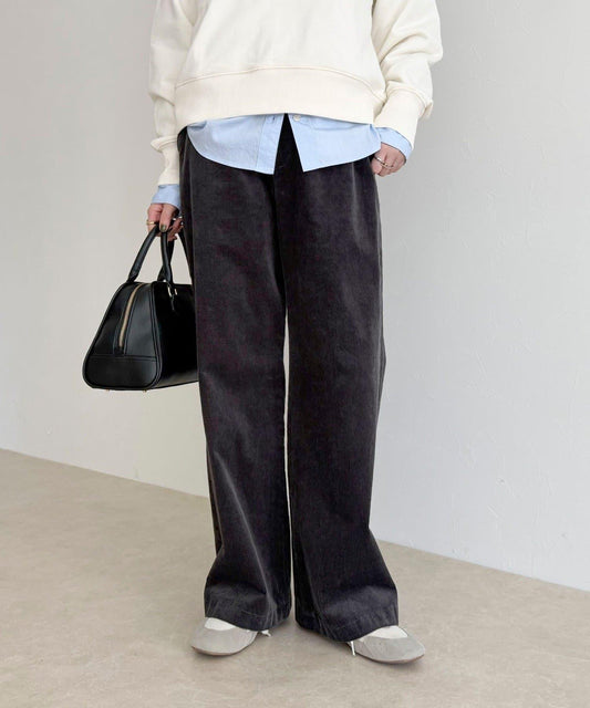 燈芯絨直筒褲