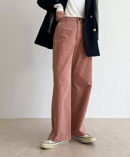 燈芯絨直筒褲
