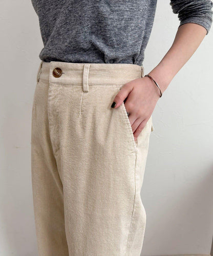 燈芯絨直筒褲